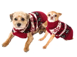 Wool Dog Sweater - Red Ski Sweater